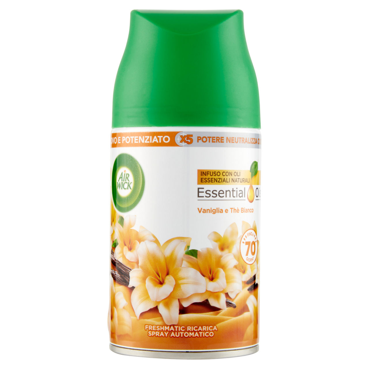 Ricarica per deodorante per ambiente automatico vaniglia e the bianco 250 ml