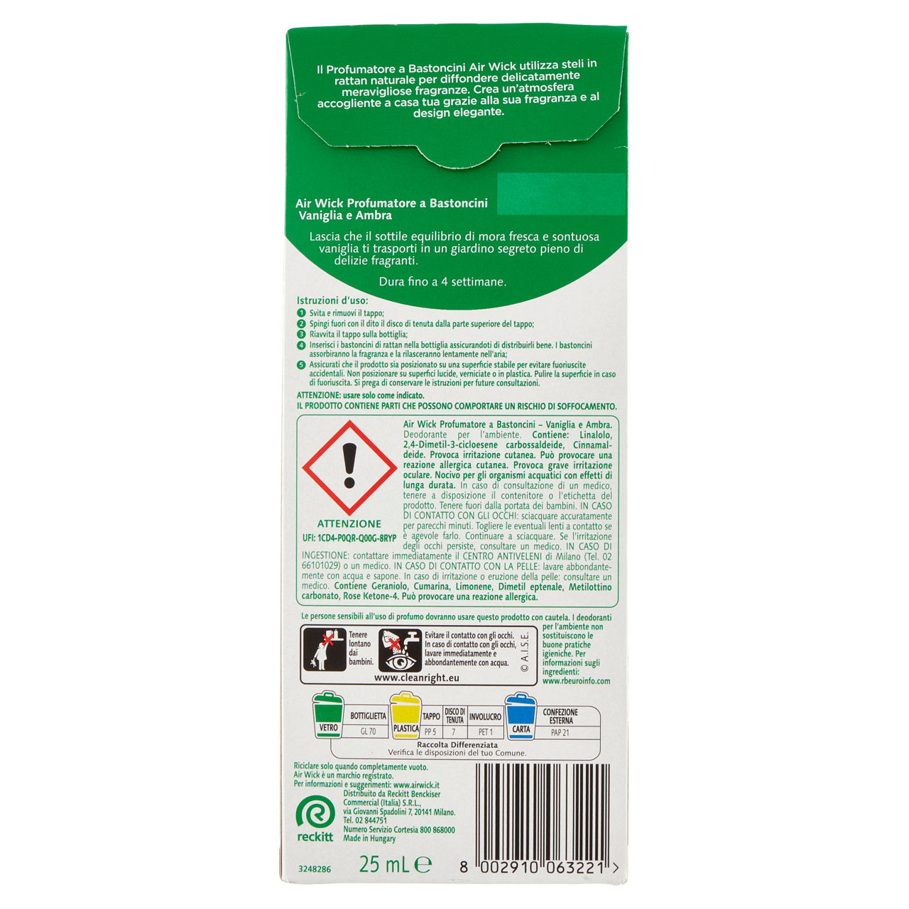 Diffusore per ambiente con bastoncini vaniglia 25 ml - Immagine 31