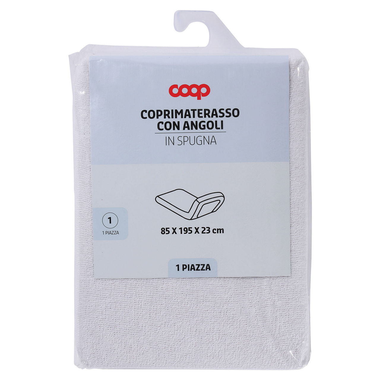 Coprimaterasso con angoli in spugna 1 piazza