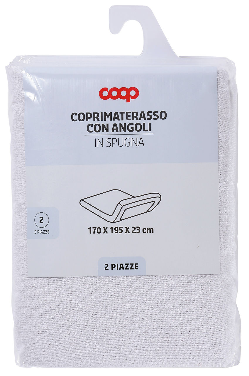 Coprimaterasso con angoli in spugna 2 piazze  - Immagine 01