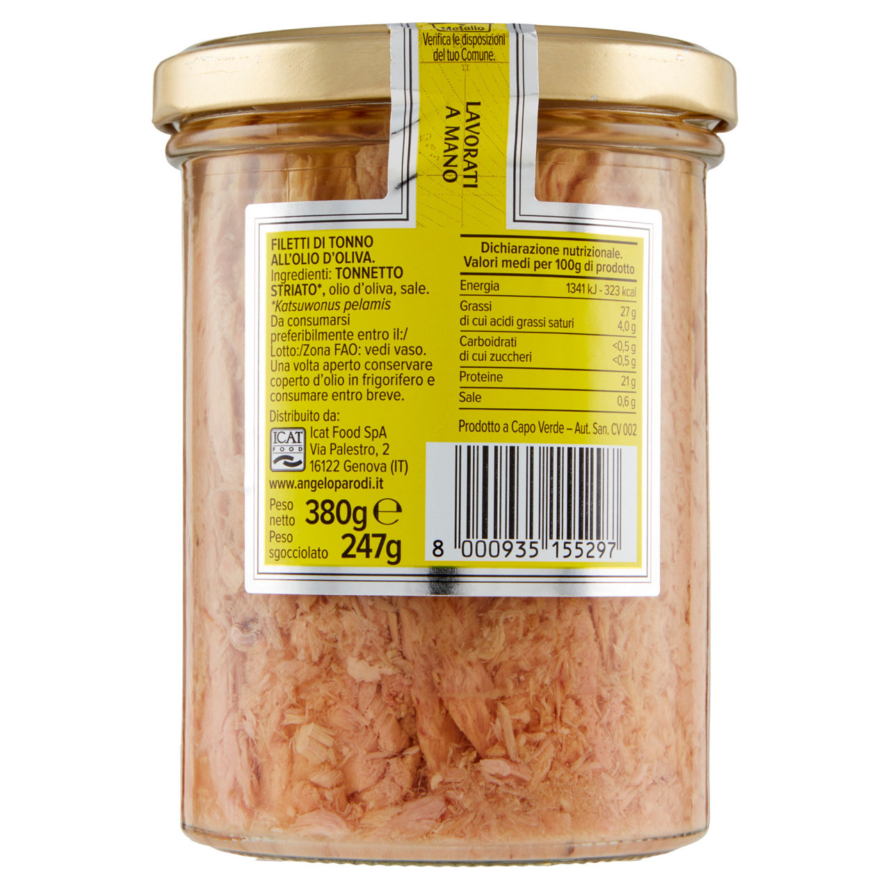Filetti di tonno pescato a canna in olio di oliva 380 gr - Immagine 21