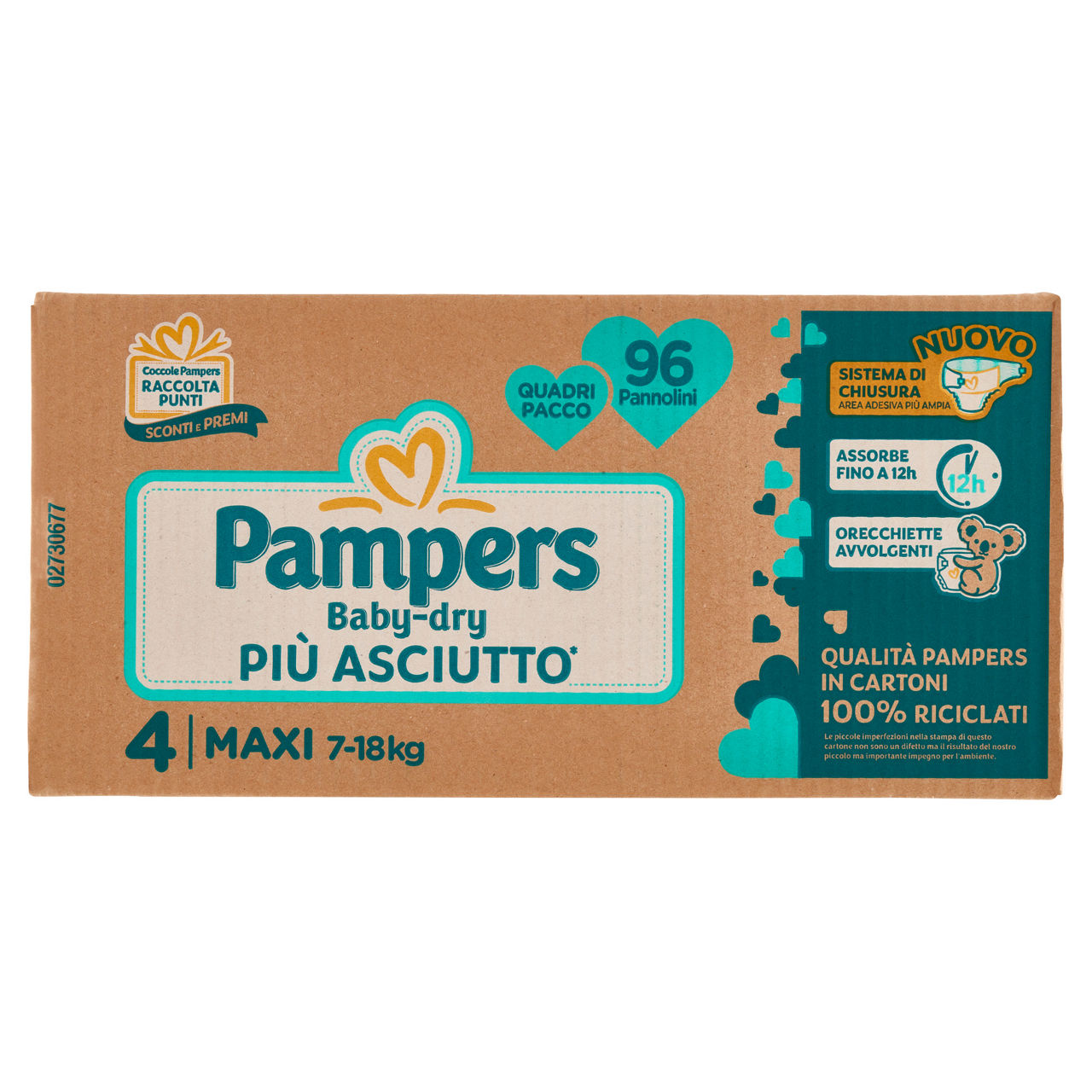 Pannolini maxi tg 4 kg 7-18 pz 96 - Immagine 01