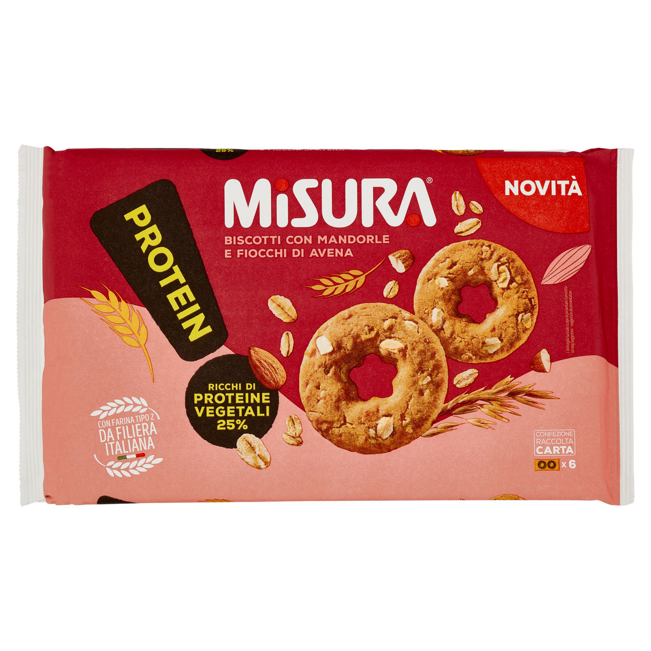 Biscotti Protein con mandorle e fiocchi di avena 260 gr - Immagine 01