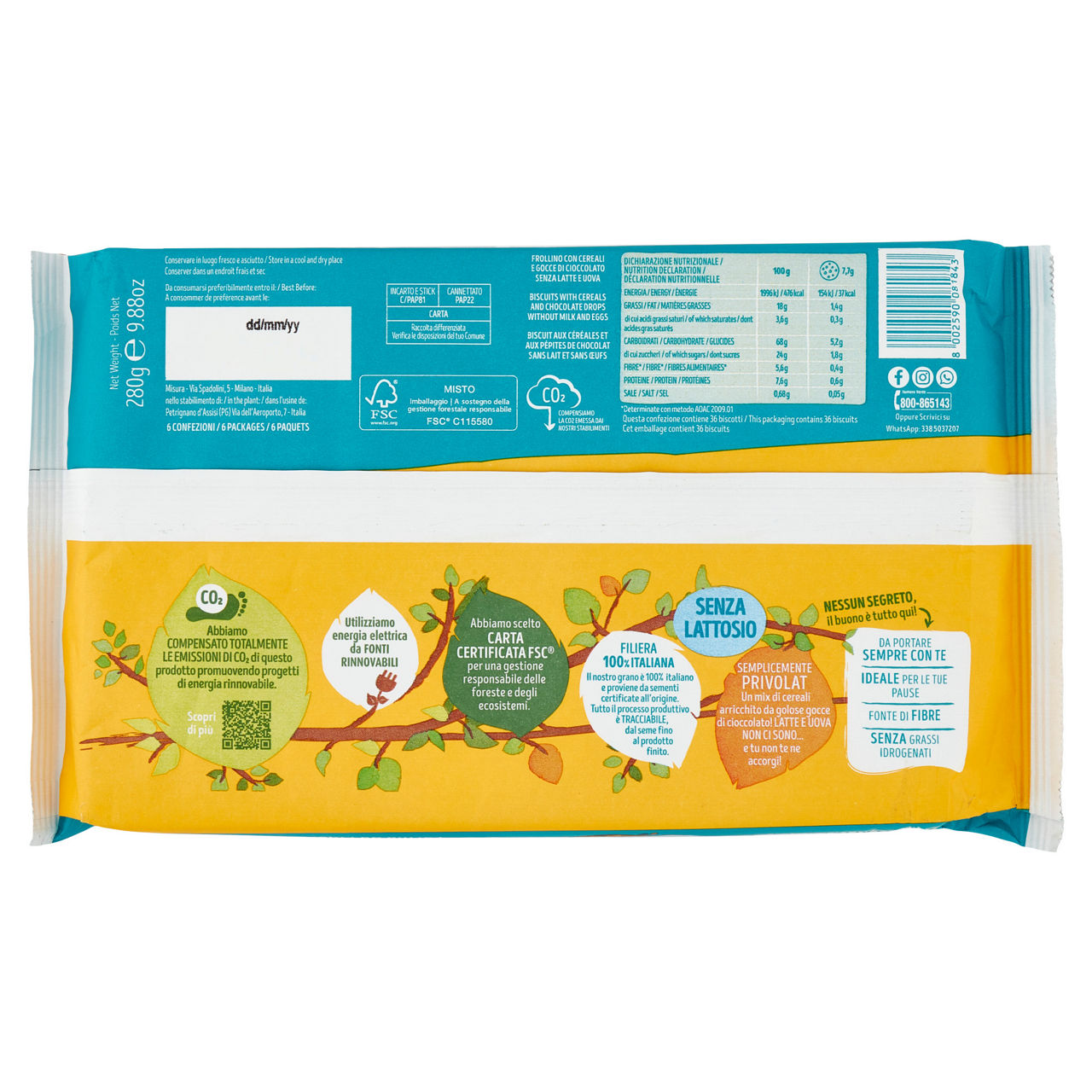 Biscotti cereali e gocce di cioccolato 280 gr - Immagine 11