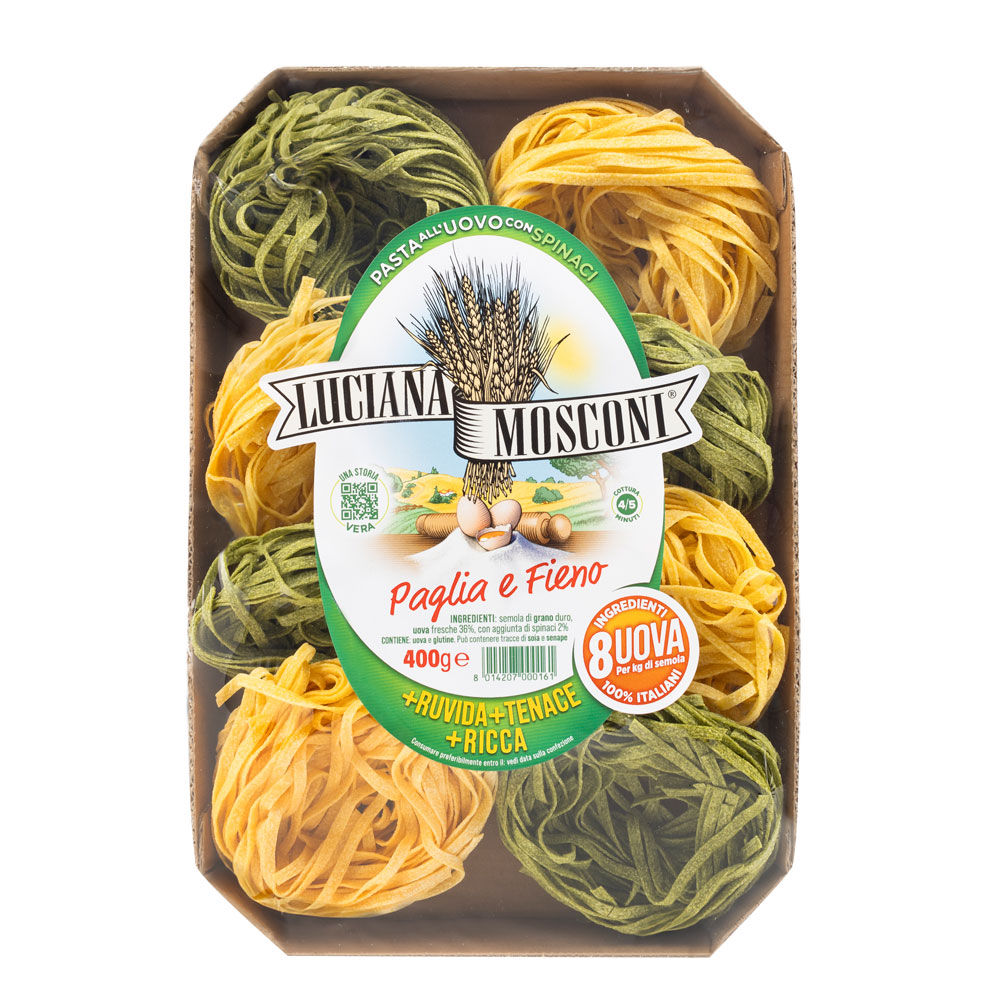 Tagliatelle paglia e fieno pasta all'uovo 400 gr