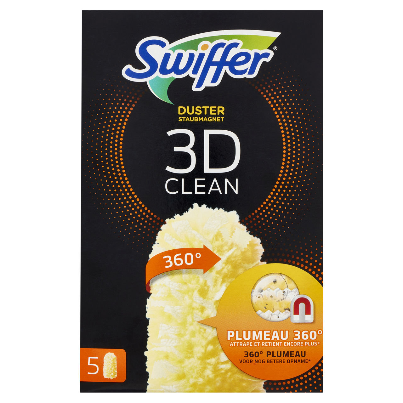 Piumini cattura polvere swiffer duster 3d clean 5 pz - Immagine 01