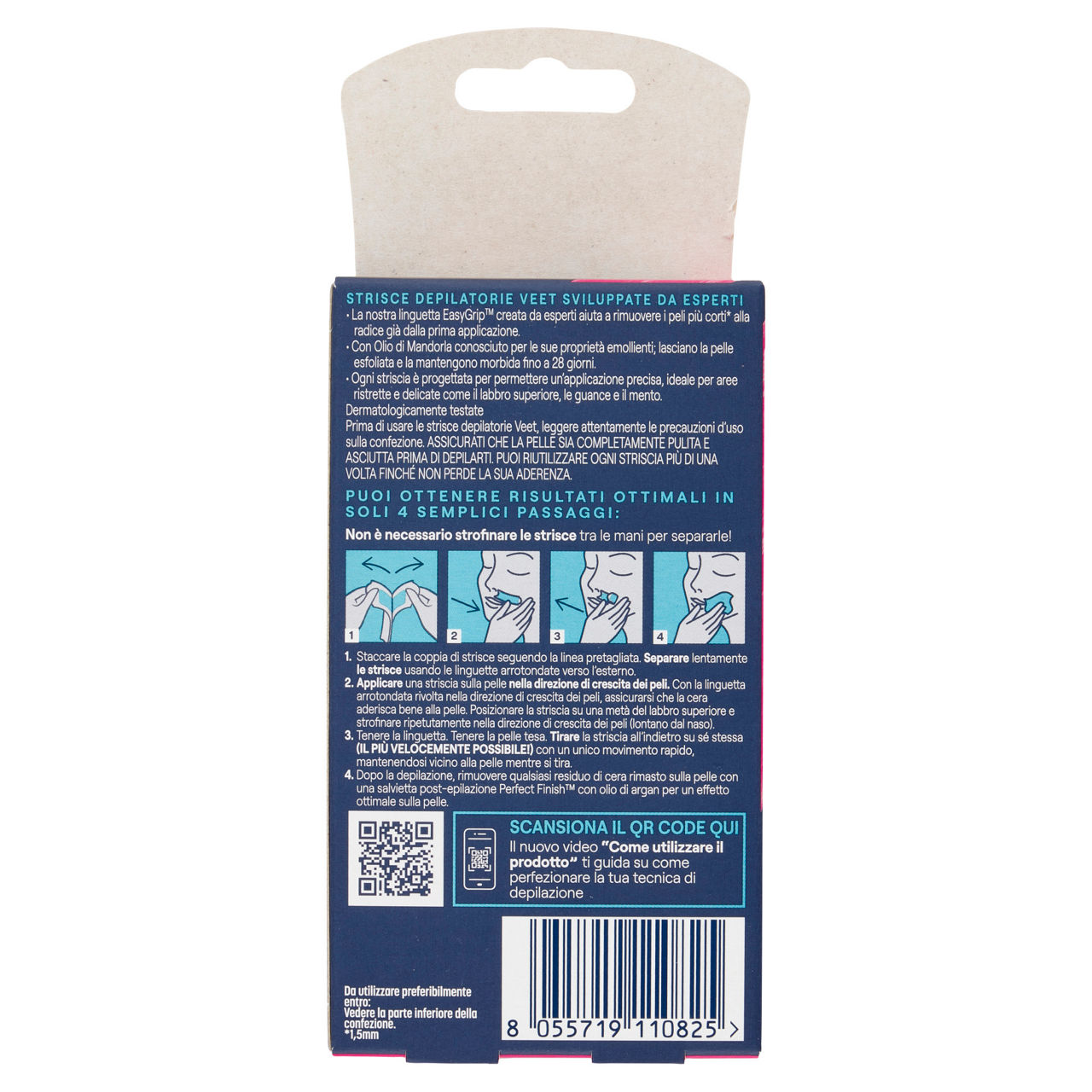 Strisce depilatorie viso pelli sensibili 12 pz - Immagine 41