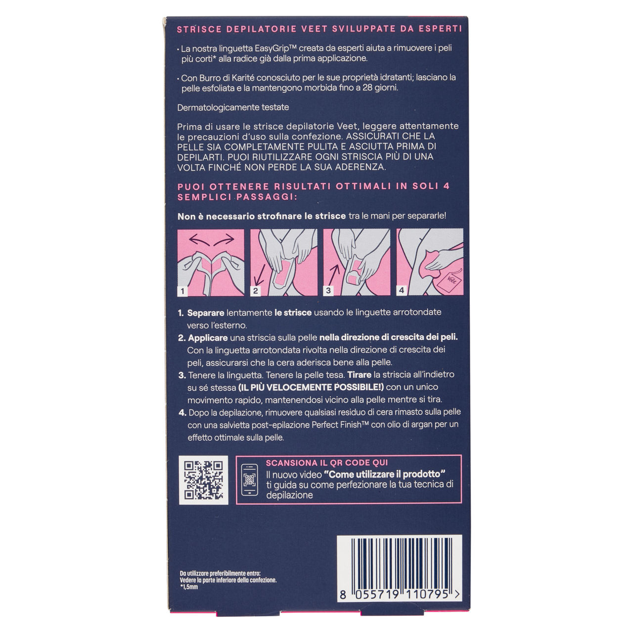 Strisce depilatorie corpo pelli normali 12 pz - Immagine 51