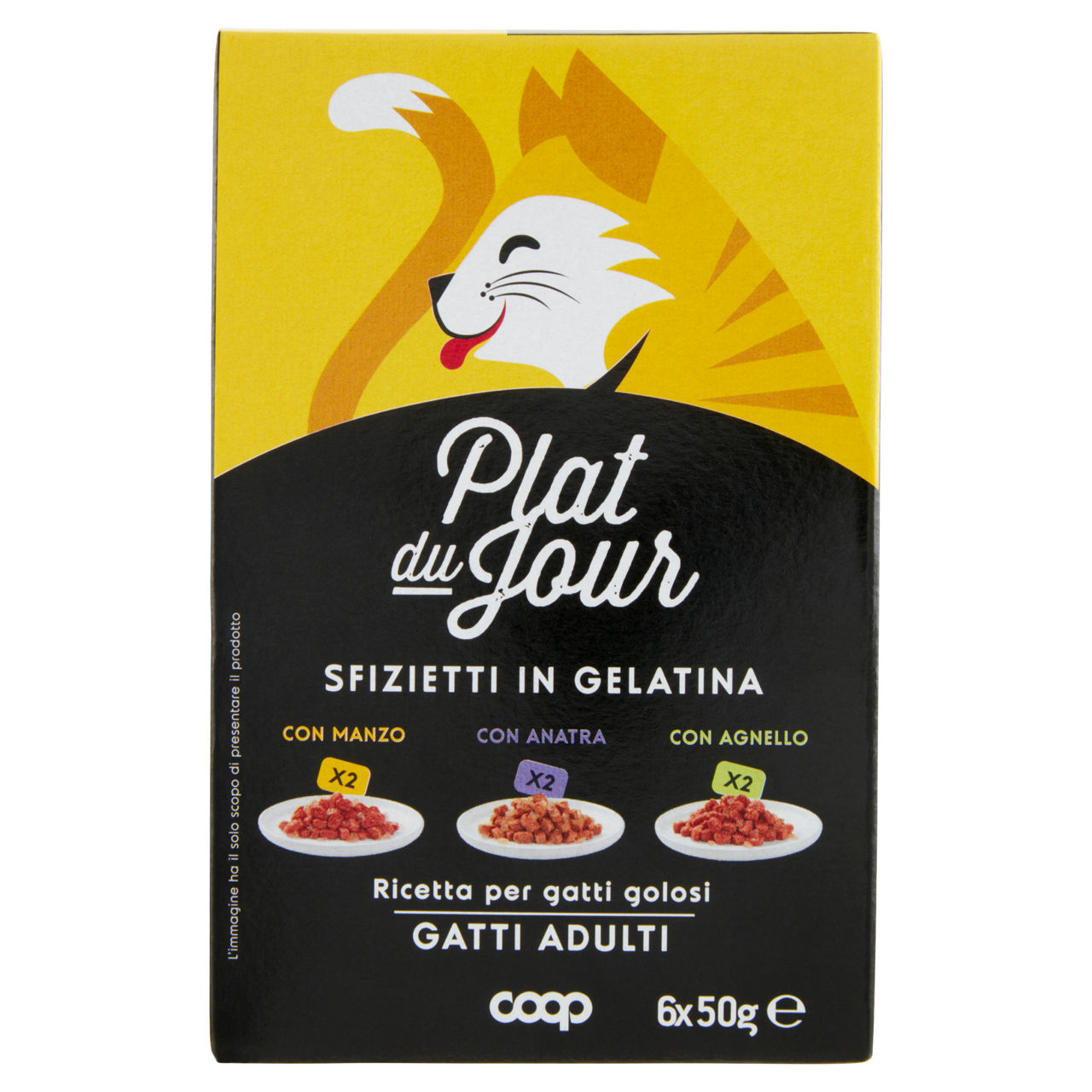 Umido per gatti in gelatina misto carni rosse 6 pz 50 gr