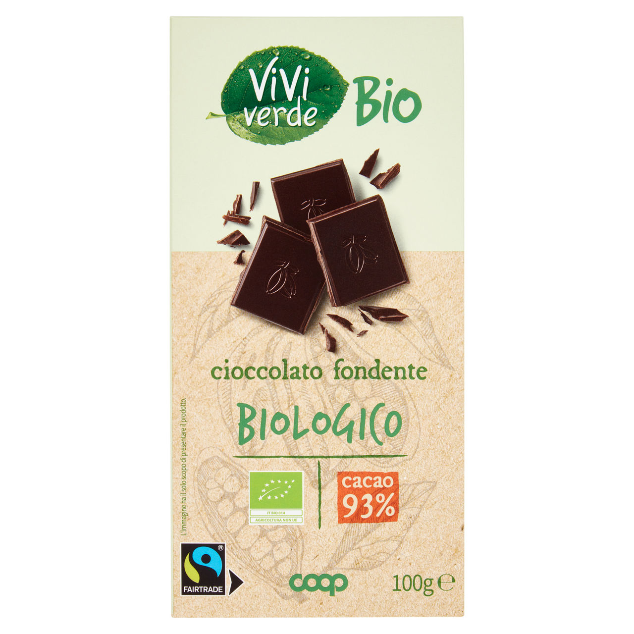 Tavoletta di cioccolato fondente 93% bio 100 gr