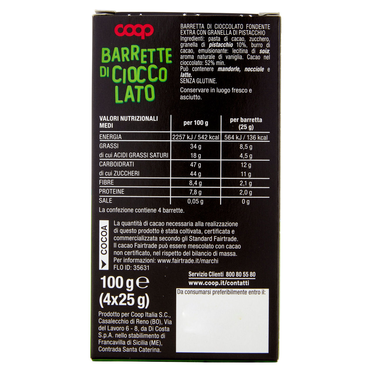 Barrette di cioccolato fondente con pistacchio 100 gr - Immagine 11
