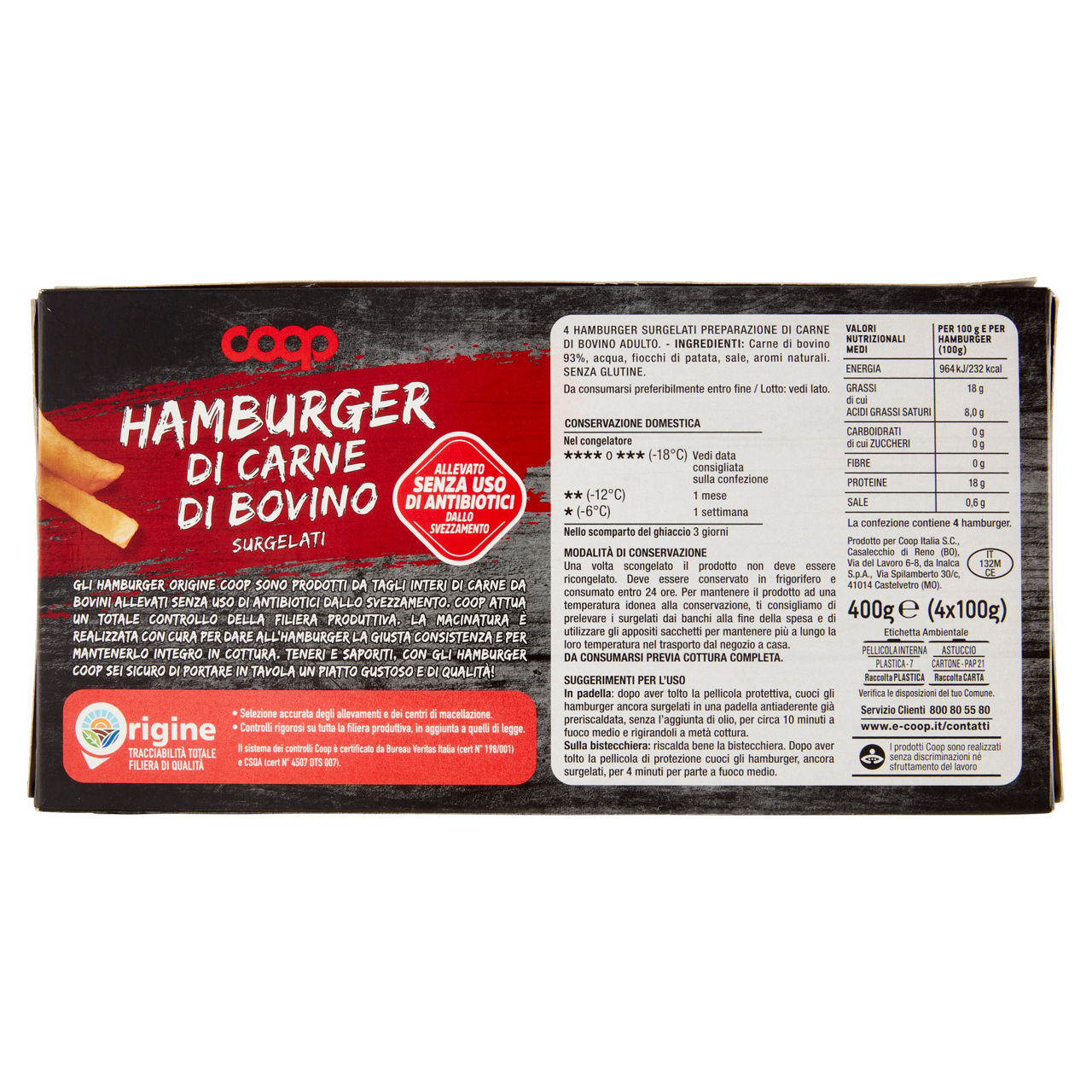 Hamburger di carne di bovino surgelati 4 pz 400 gr - Immagine 41