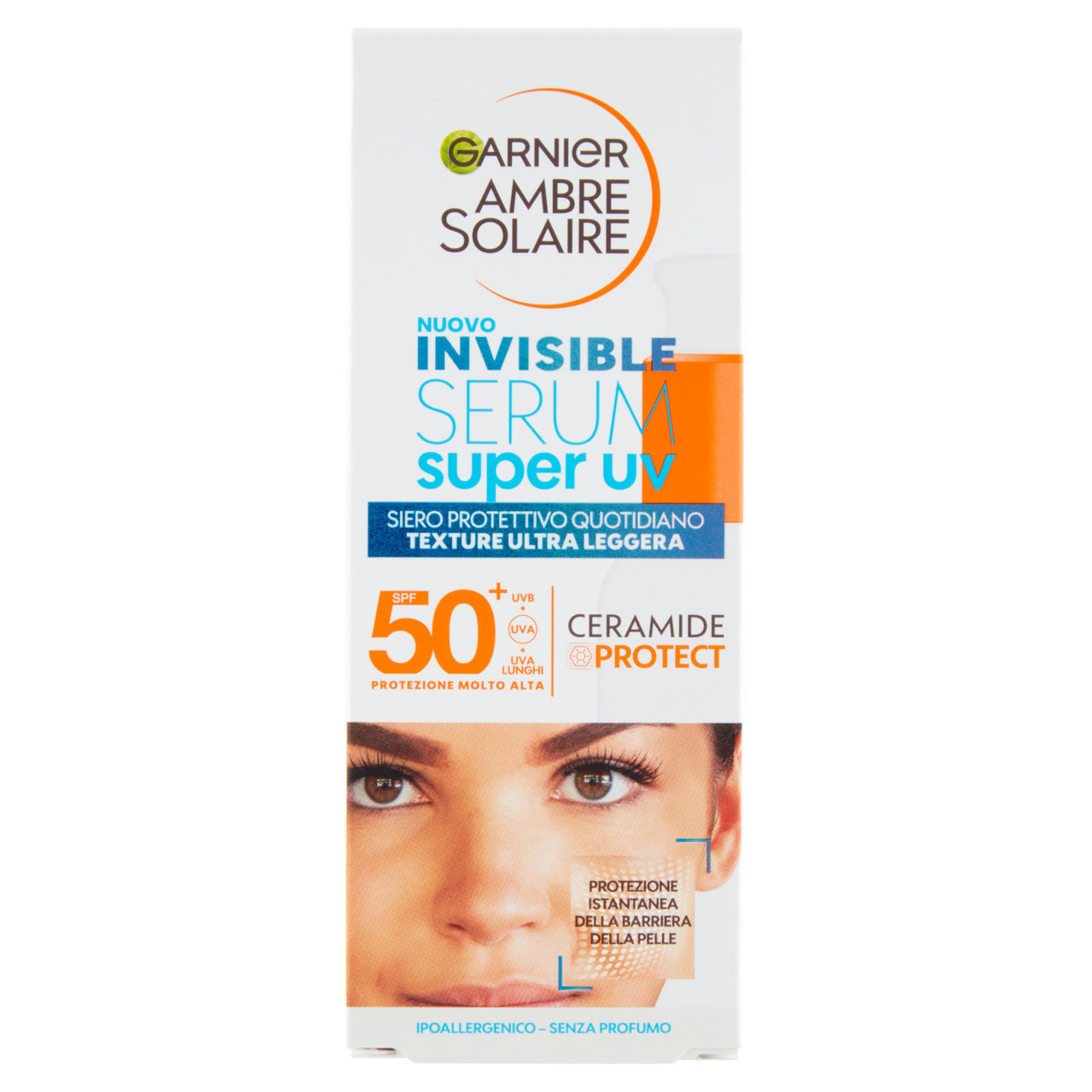 Crema solare viso ambre solaire super uv face serum spf 50+ ml 30 - Immagine 01