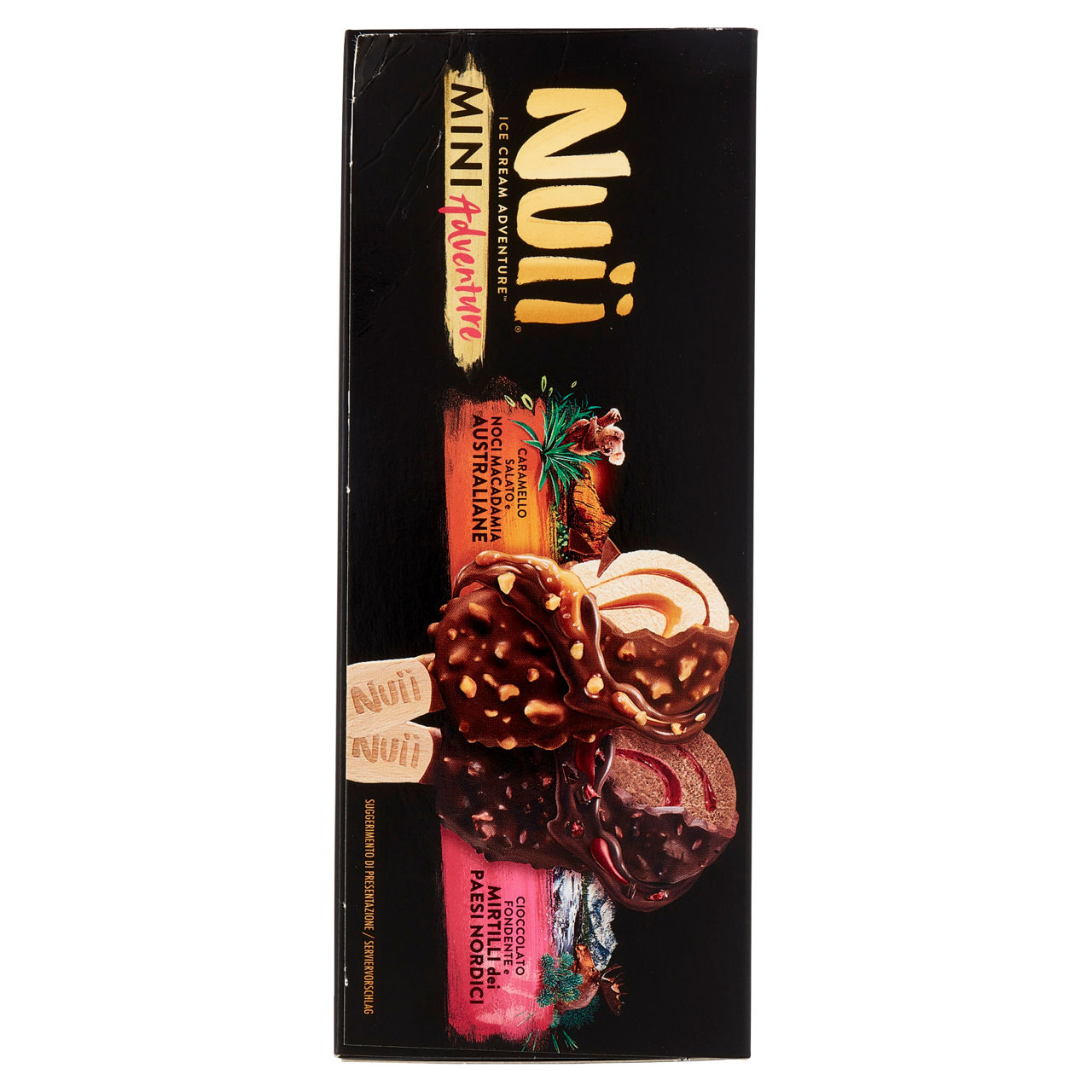 Stecco gelato al caramello salato e noci di macadamia e al cioccolato fondente e mirtilli 6 pz 253 gr - Immagine 11