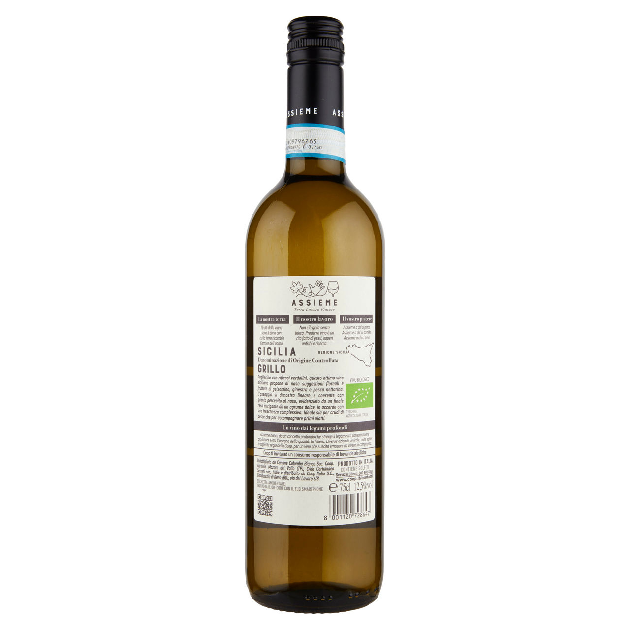 Vino bianco Sicilia DOC Grillo bio 750 ml - Immagine 51