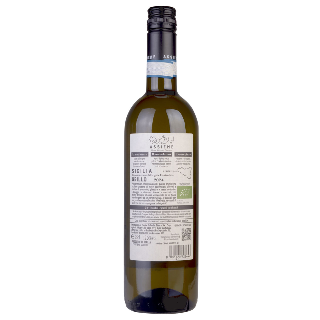 Vino bianco Sicilia DOC Grillo bio 750 ml - Immagine 11