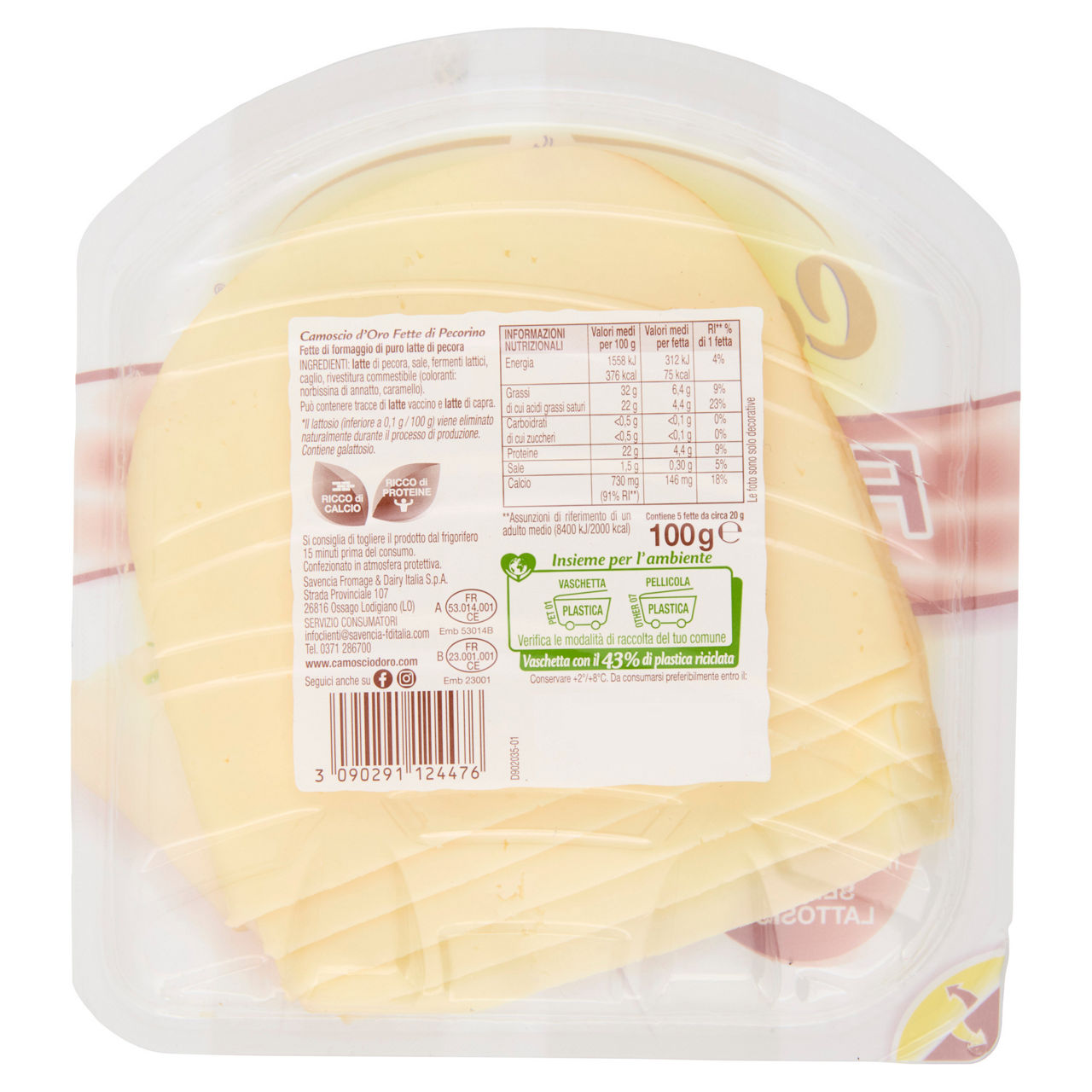 Formaggio pecorino a fette 100 gr - Immagine 11