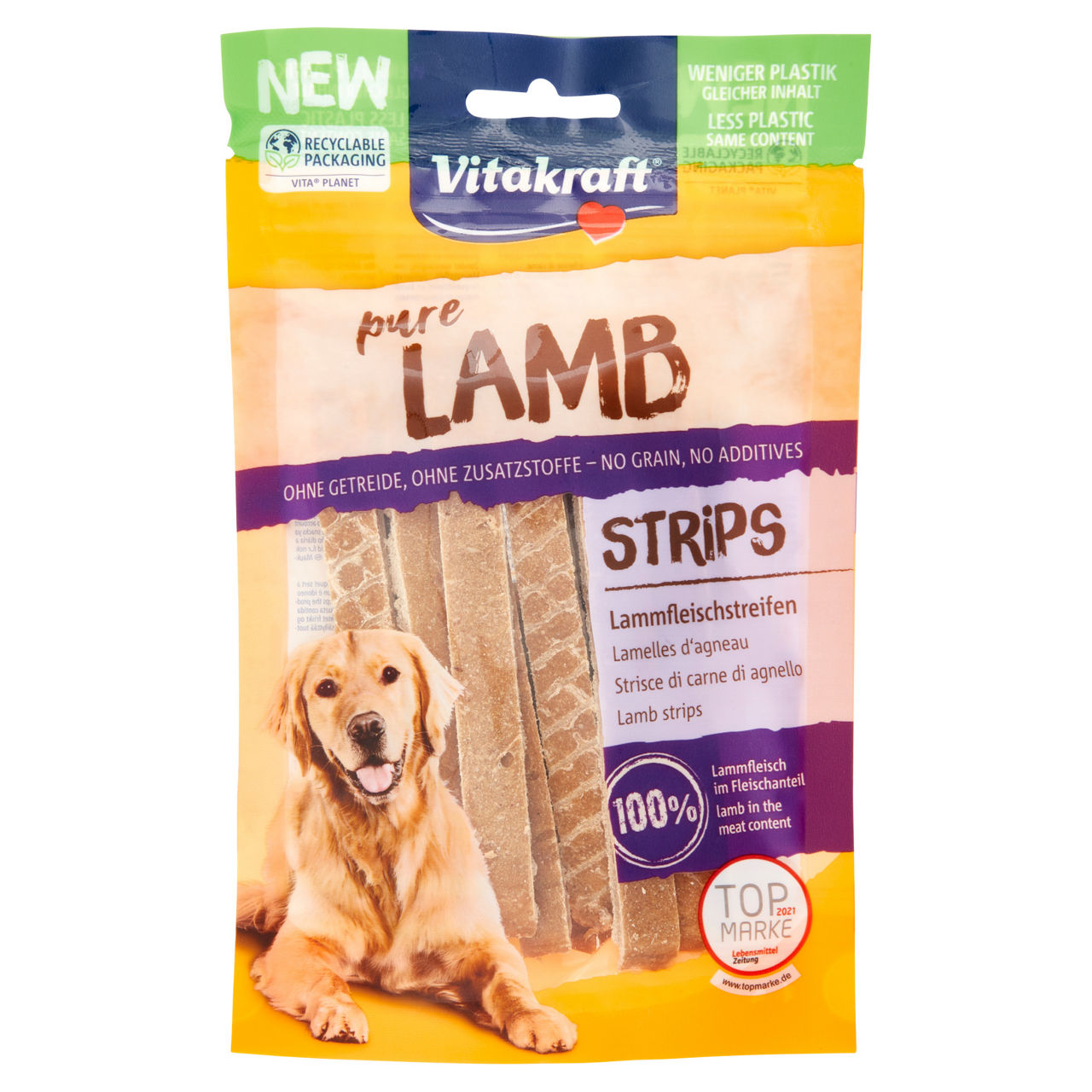 Snack per cani strisce con carne di agnello 80 gr - Immagine 01