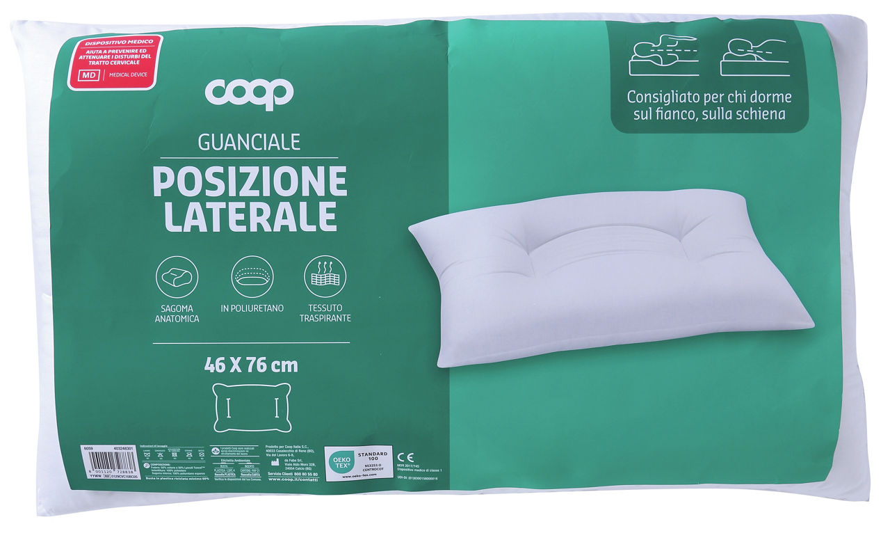 Guanciale presidio medico posizione laterale 46x76 cm