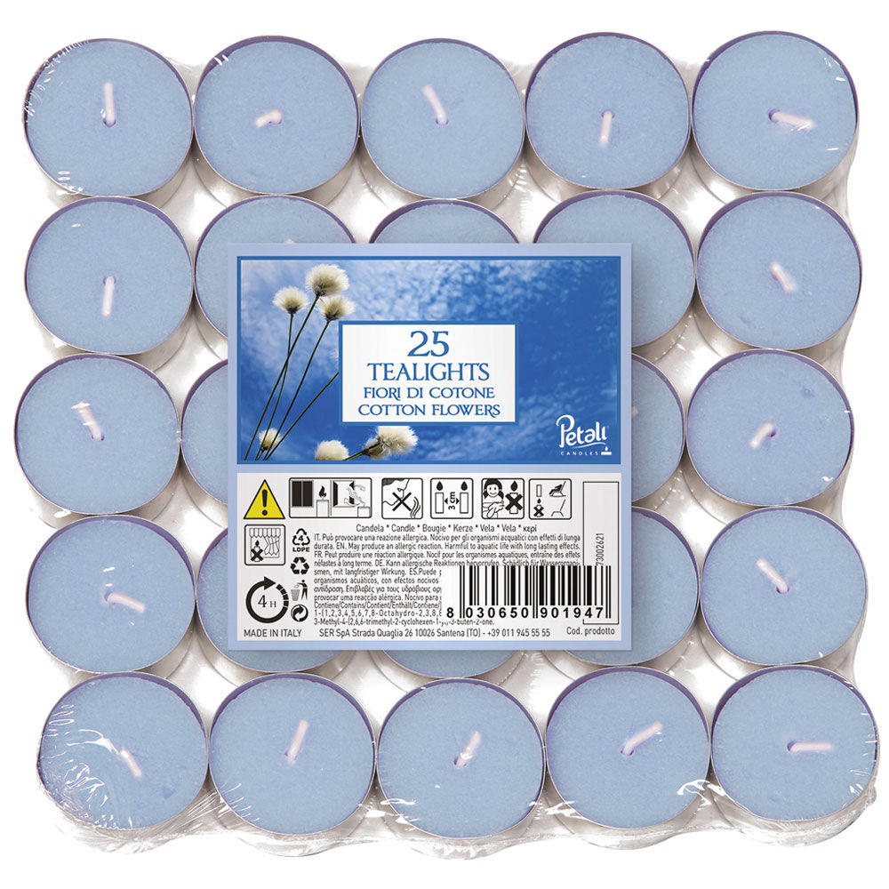 Tealight conf.25pz f.cotone