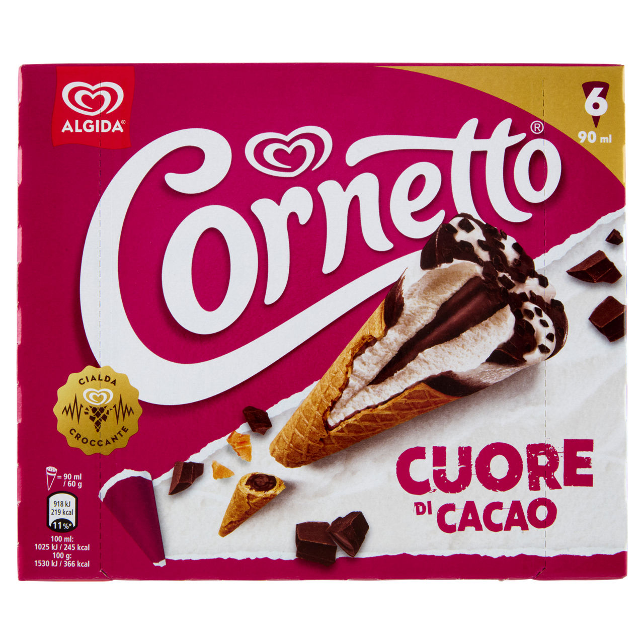 Cornetto cuore croccante x6 - Immagine 01