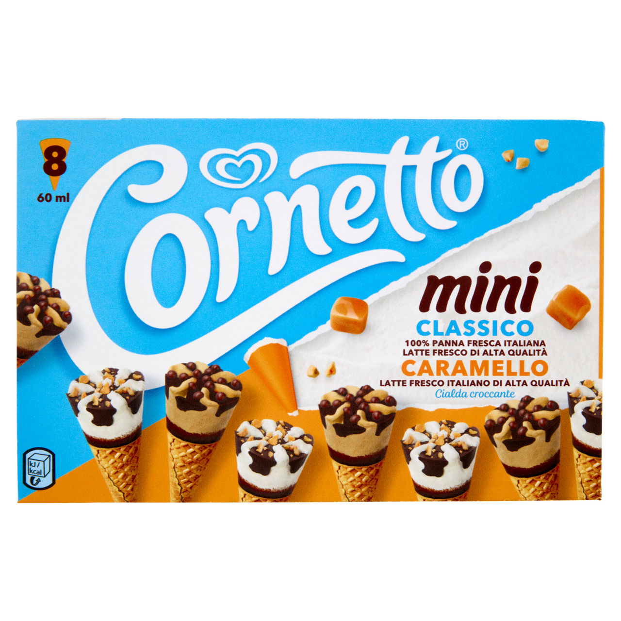 Cono gelato al caramello mini 8 pz 288 gr