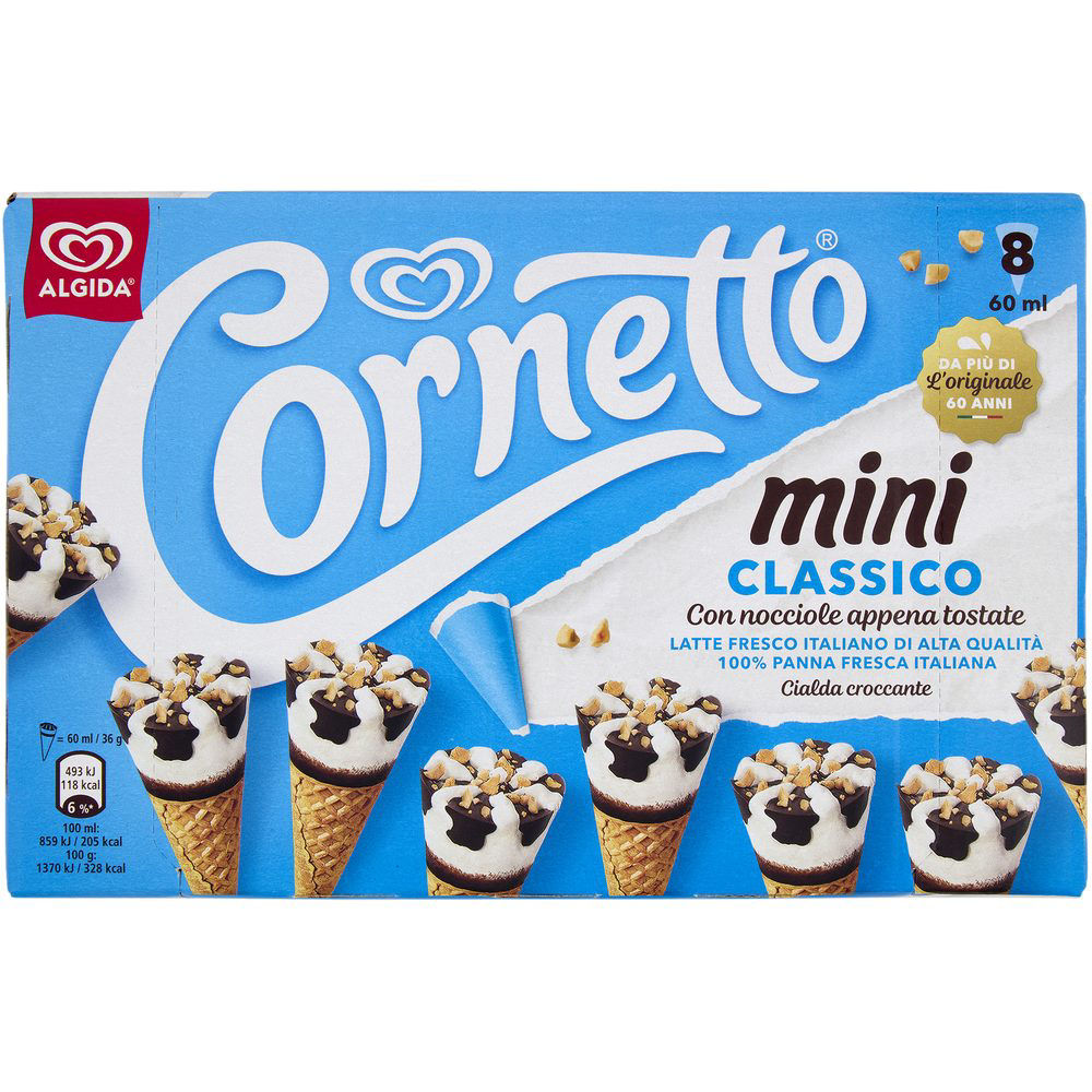 Cono gelato classico mini 8 pz 288 gr