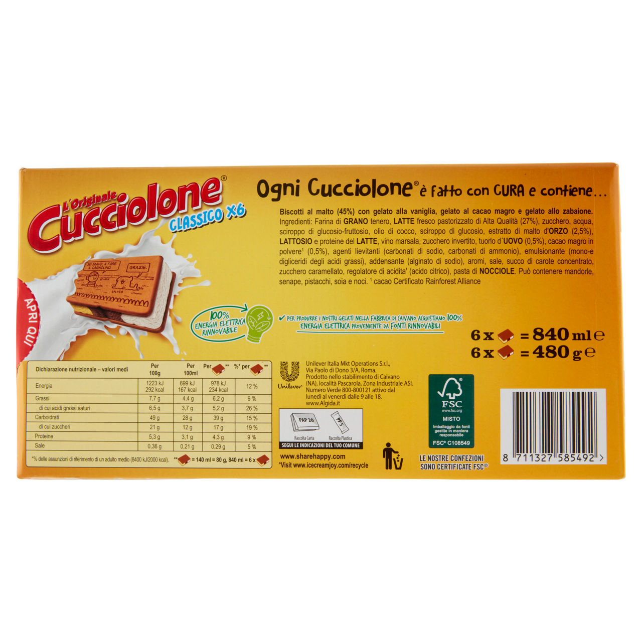 Biscotto gelato Cucciolone 6 pz 480 gr - Immagine 11
