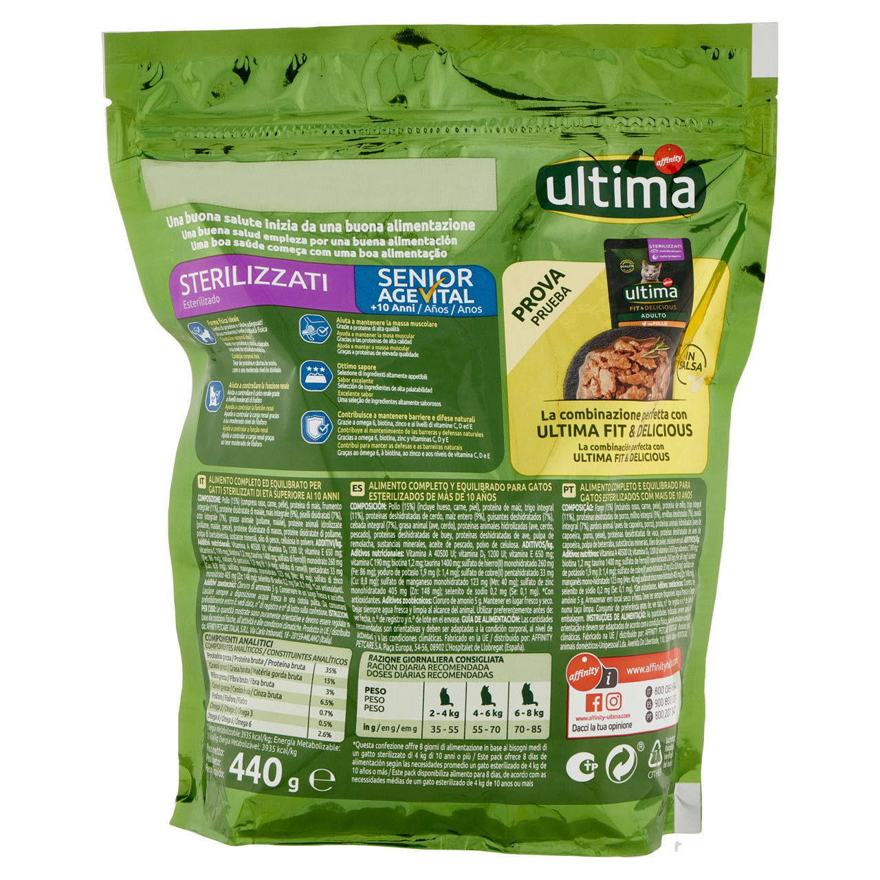 Croccantini per gatti sterilizzati senior 440 gr - Immagine 51