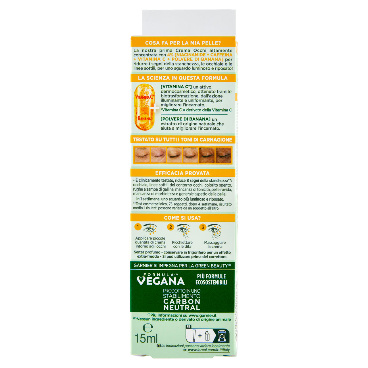 Crema contorno occhi illuminante Vitamin C 15 ml - Immagine 31