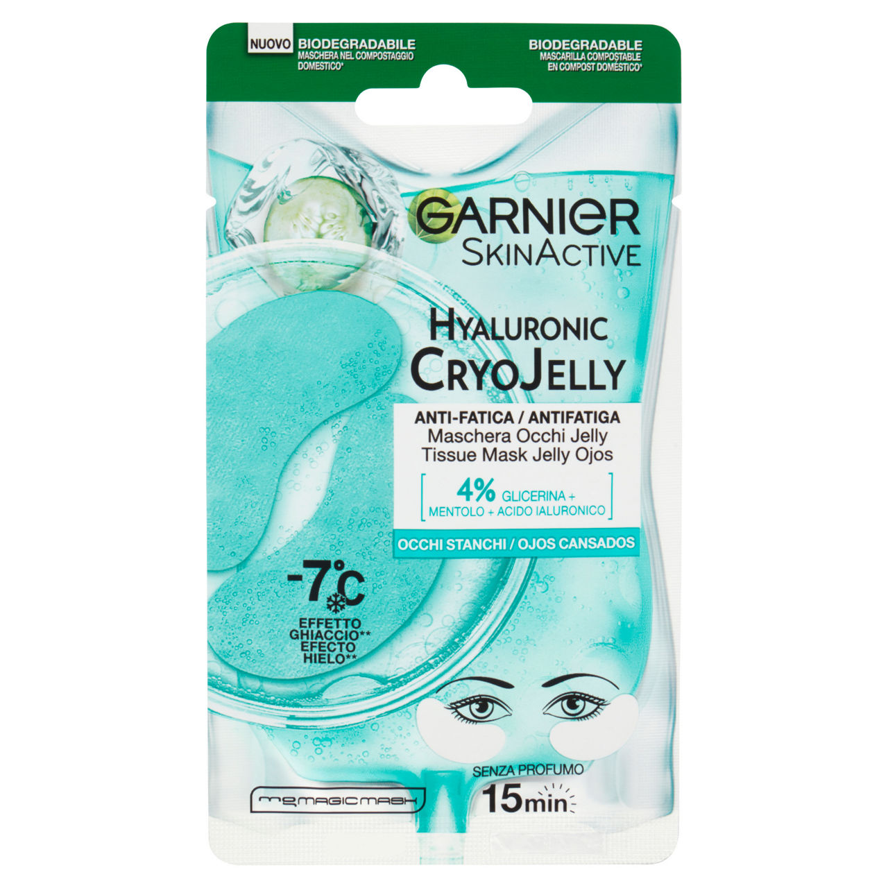 Maschera occhi in tessuto Cryo Jelly anti fatica 1 pz
