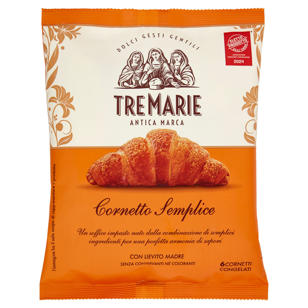 Cornetto semplice surgelato 6 pz 330 gr