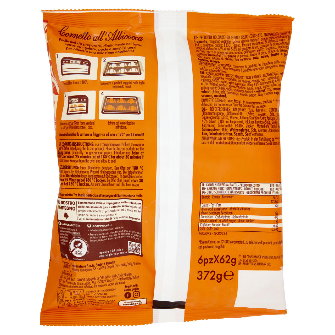 Cornetto all'albicocca surgelato 6 pz 372 gr - Immagine 21