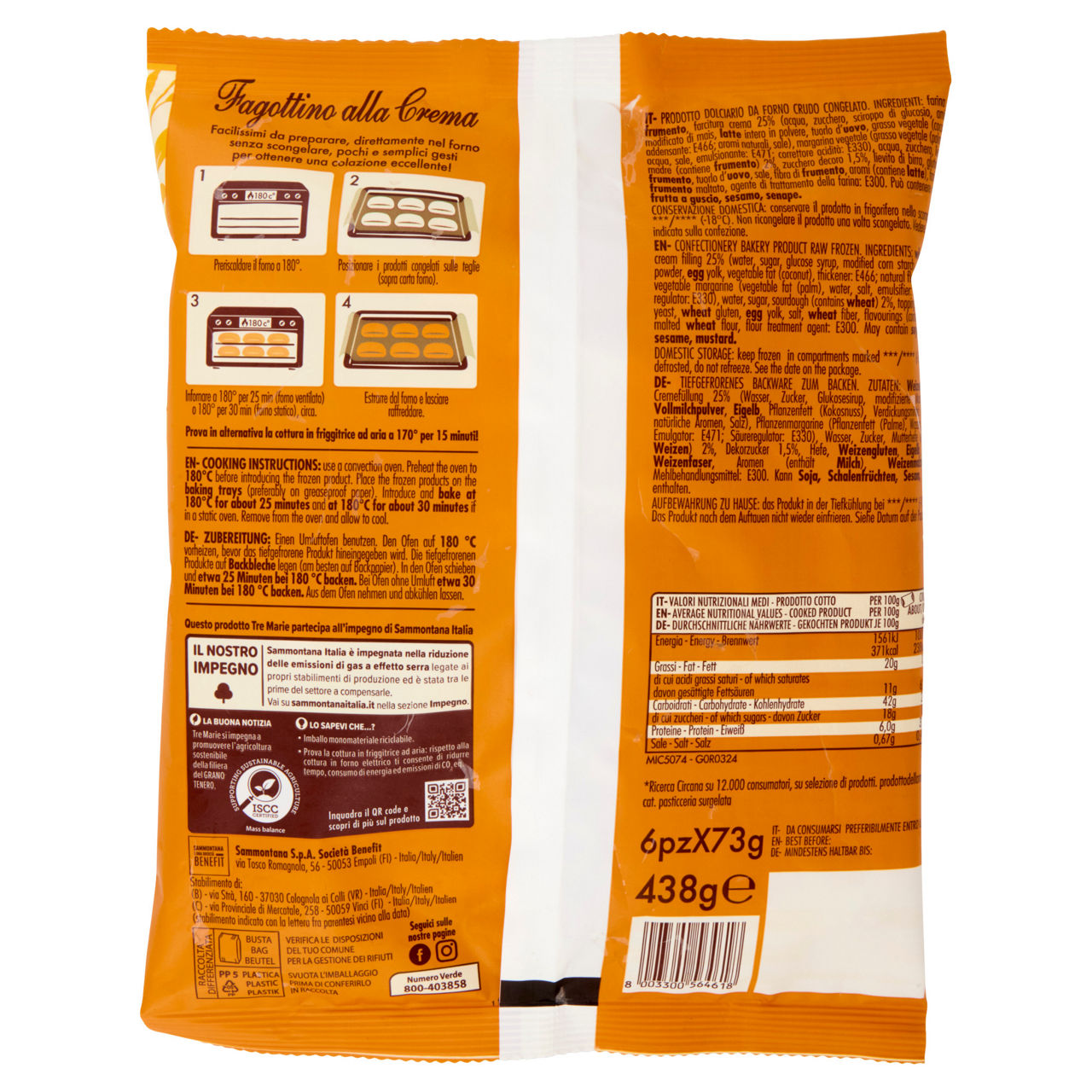 Fagottino alla crema congelato 6 pz 438 gr - Immagine 11