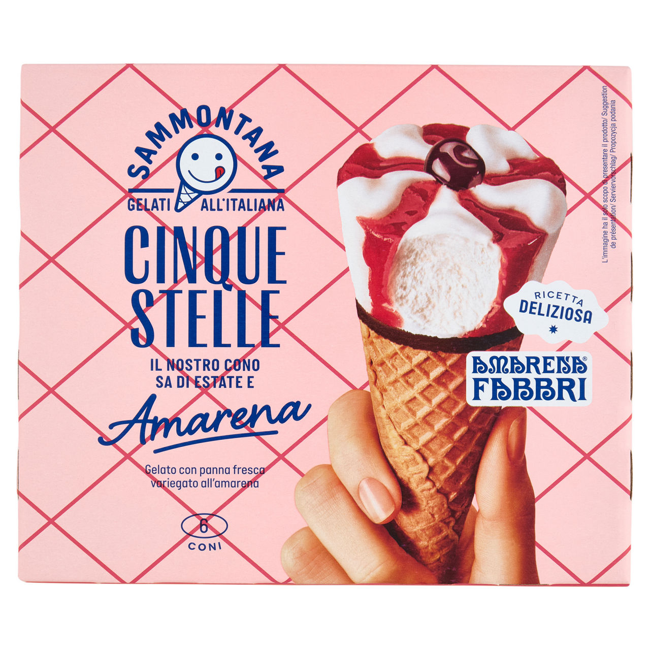 Cono gelato alla ciliegia 6 pz 360 gr