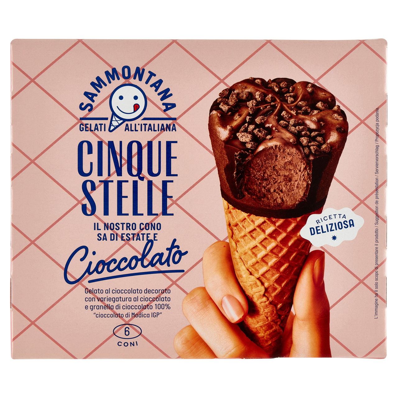 Cono gelato al cioccolato 6 pz 360 gr - Immagine 01