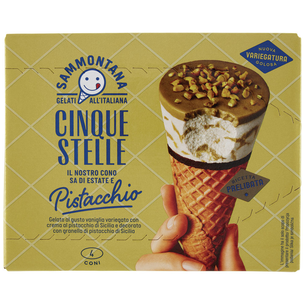 Cono gelato al pistacchio 4 pz 240 gr - Immagine 01