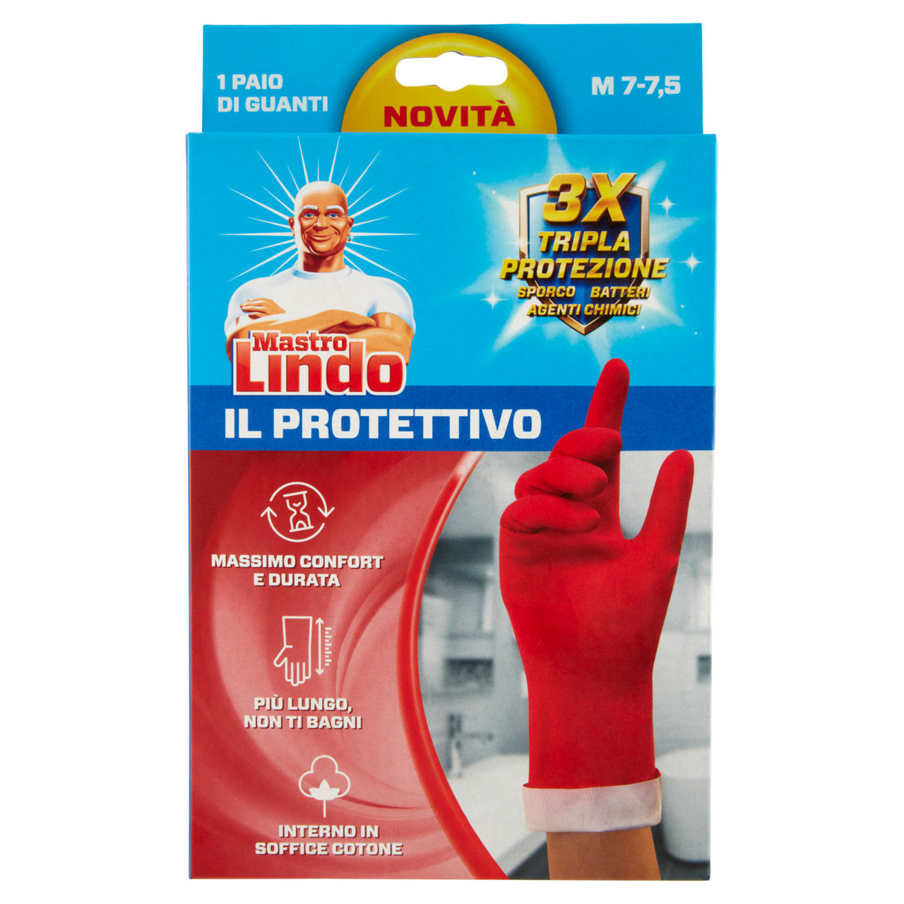 Guanto il protettivo tripla azione taglia media 1 pz