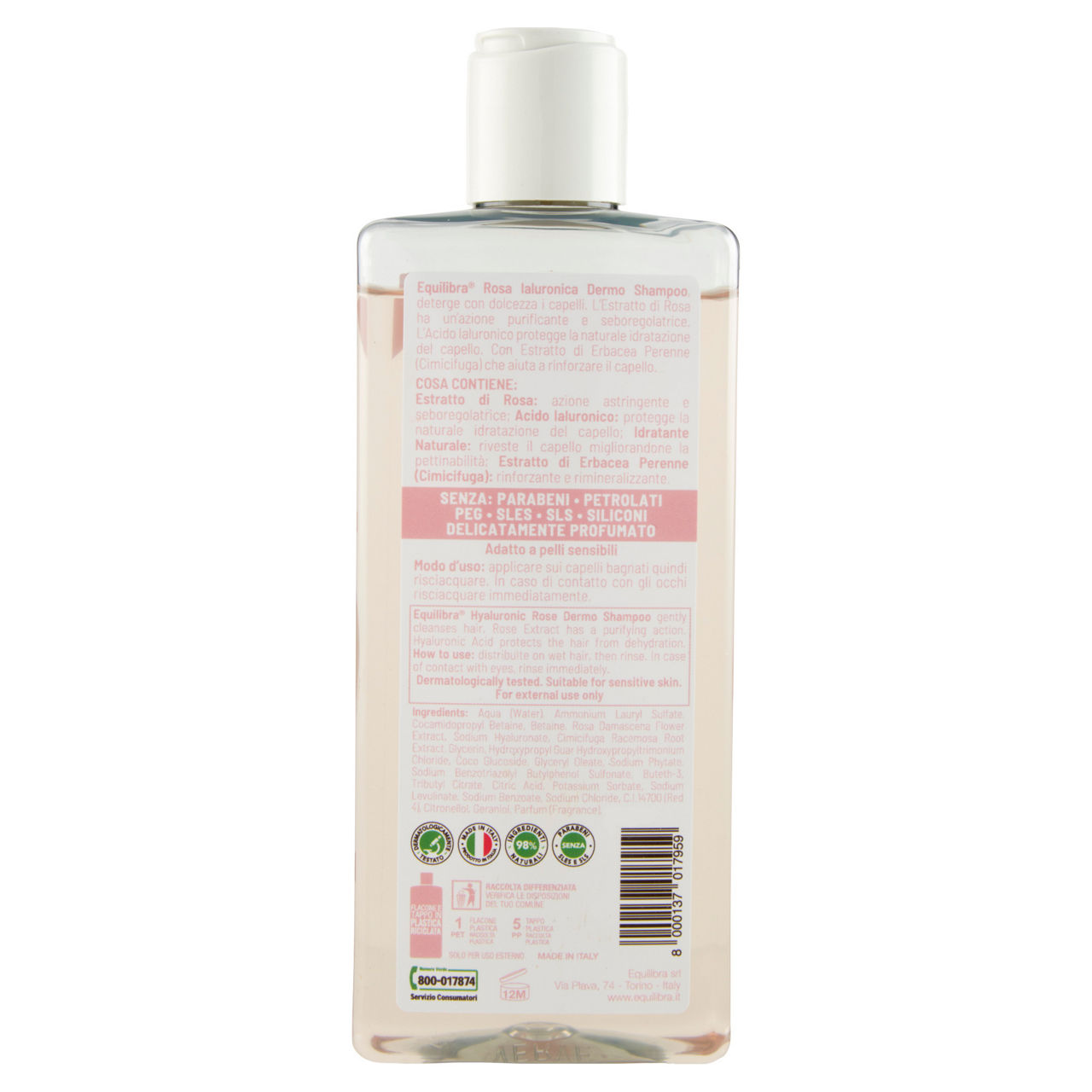Dermo shampoo equilibrante Rosa Ialuronica ml 265 - Immagine 51