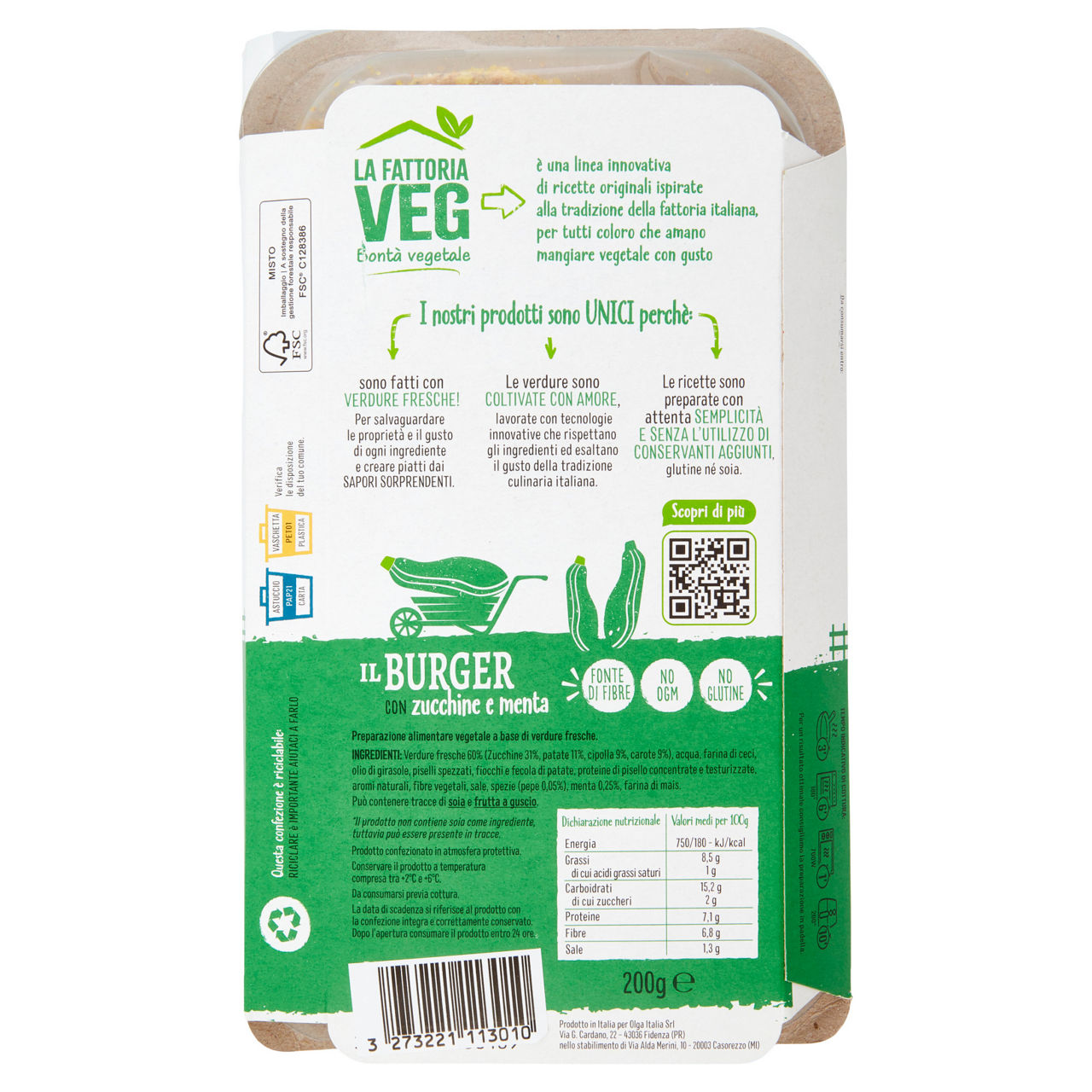 Burger vegetali con zucchine e menta 2 pz 200 gr - Immagine 31
