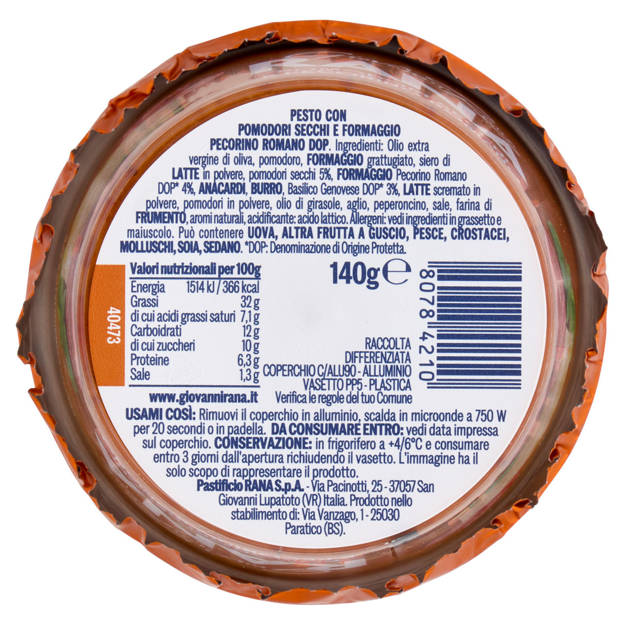 Pesto fresco pomodori secchi e pecorino 140 gr - Immagine 21