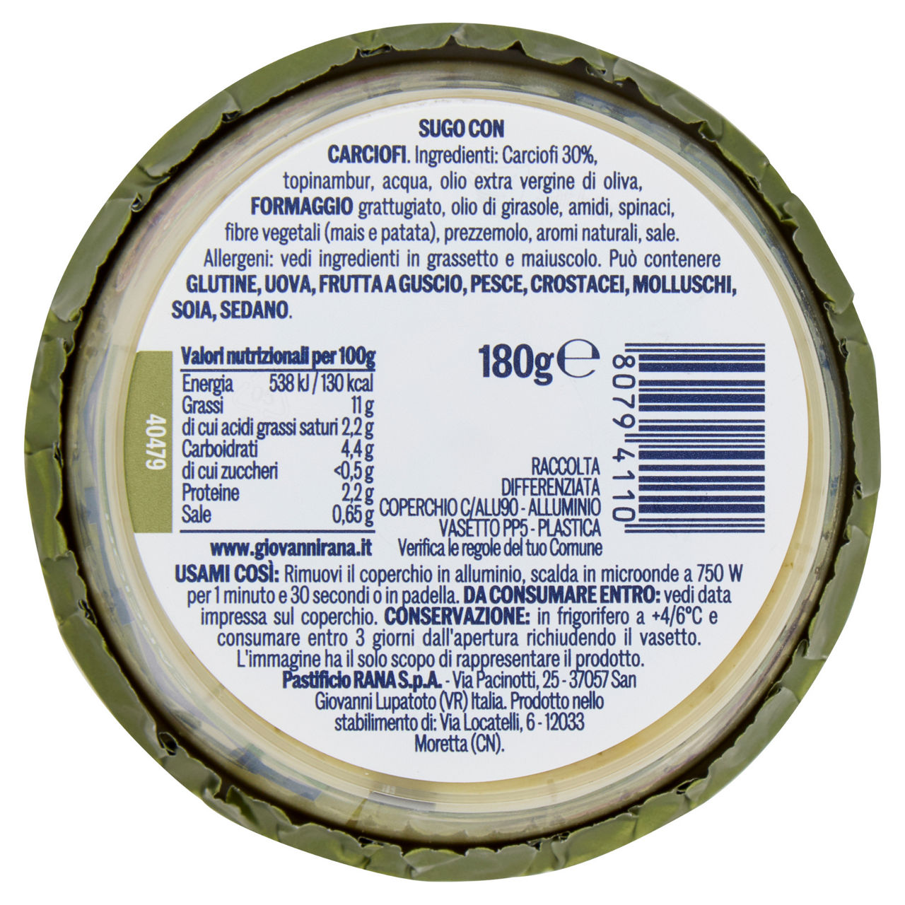 Sugo fresco ai carciofi 180 gr - Immagine 31