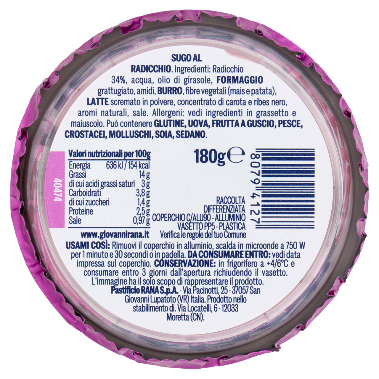 Sugo fresco al radicchio 180 gr - Immagine 41