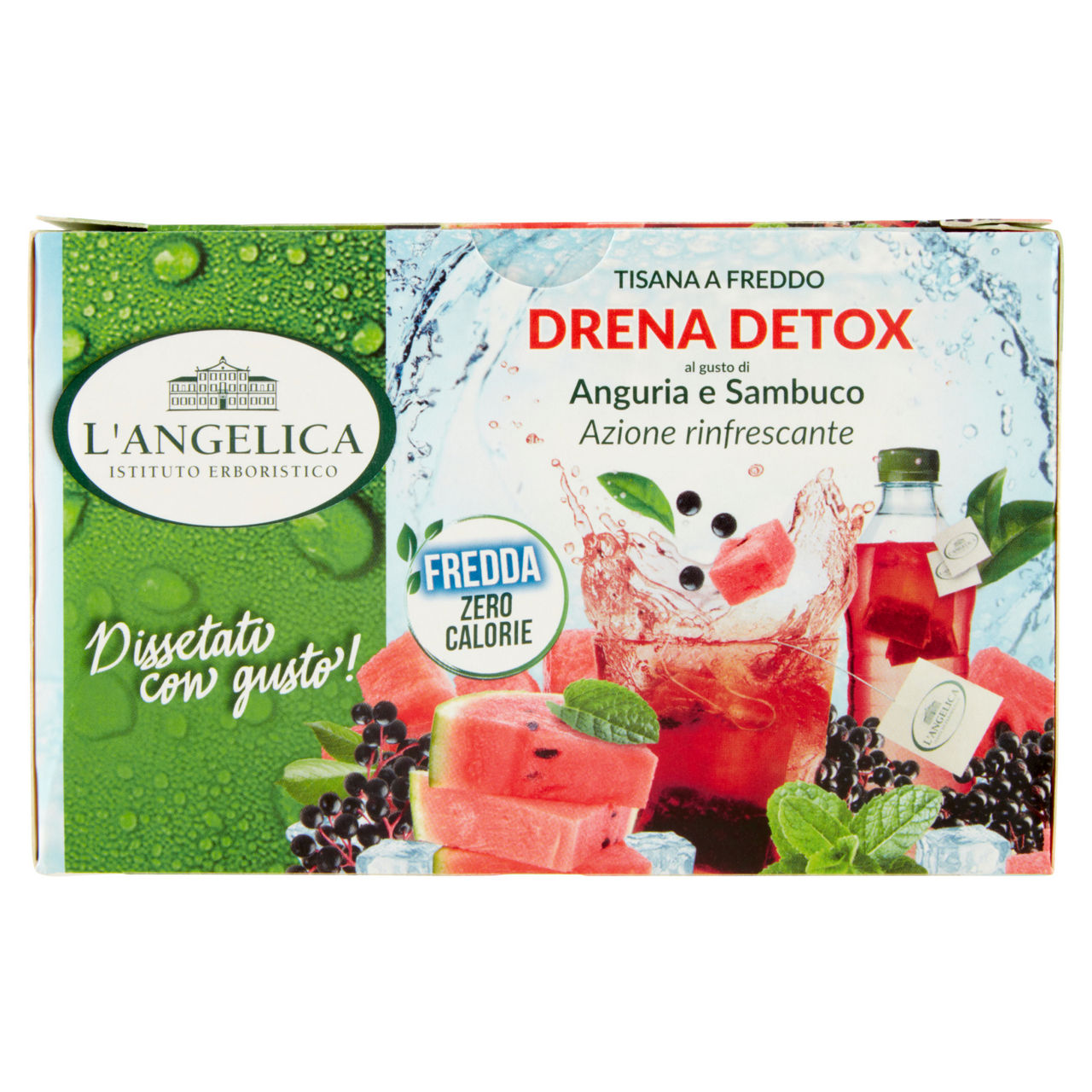 Tisana a freddo Drena Detox anguria e sambuco 18 filtri
