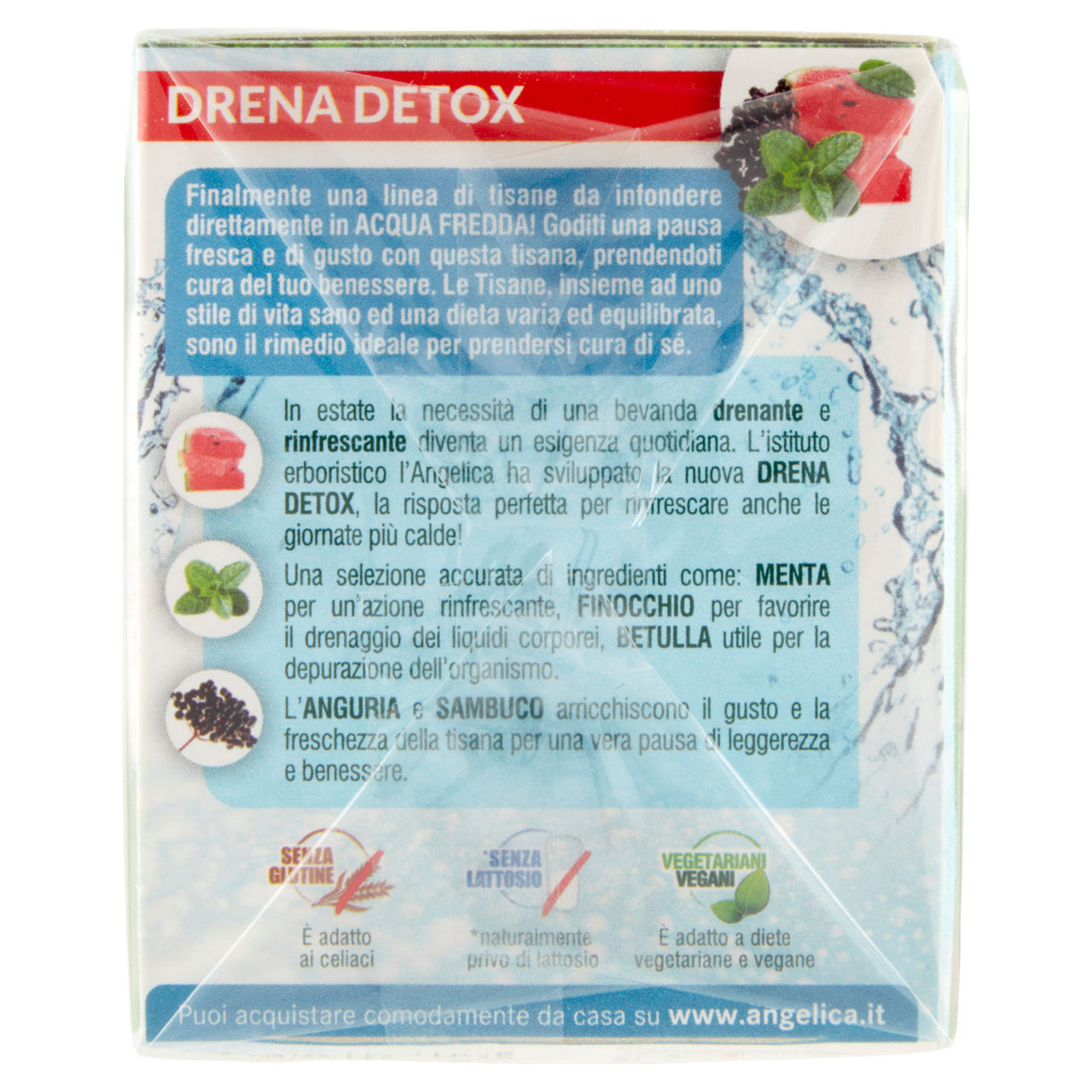 Tisana a freddo Drena Detox anguria e sambuco 18 filtri - Immagine 11