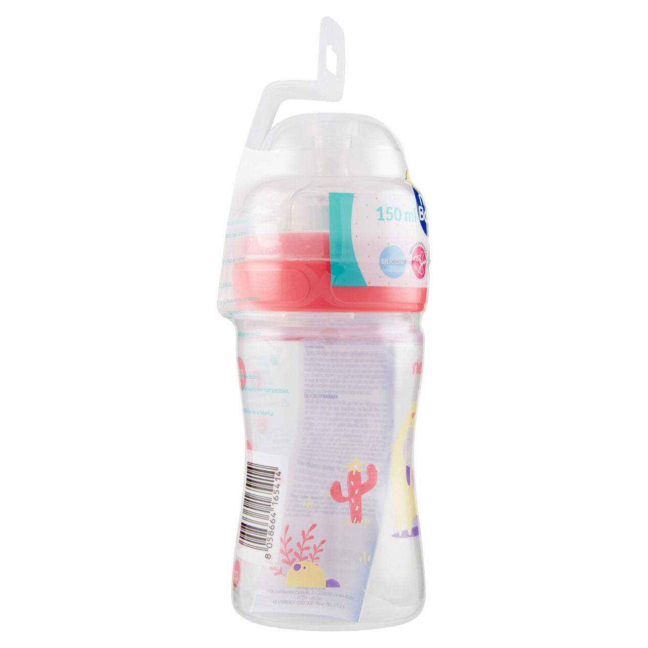 Biberon pp silicone 150ml dino rosa - Immagine 41