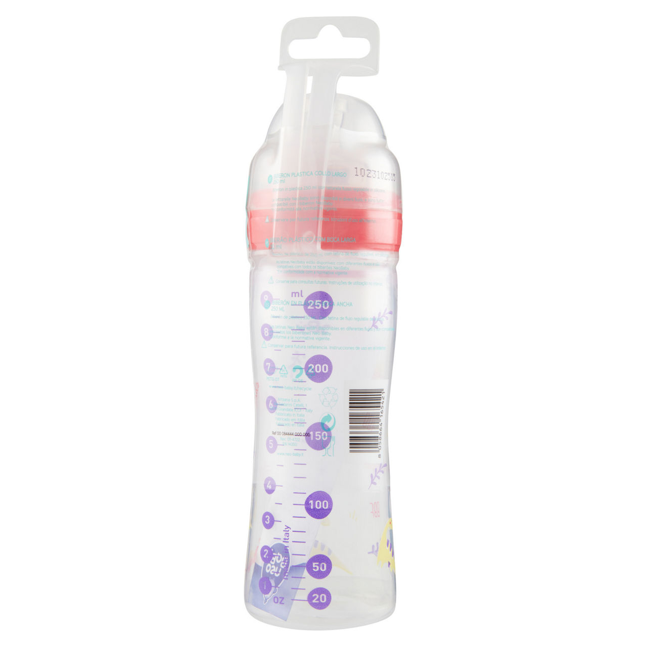 Biberon pp silicone 250ml dino rosa - Immagine 11