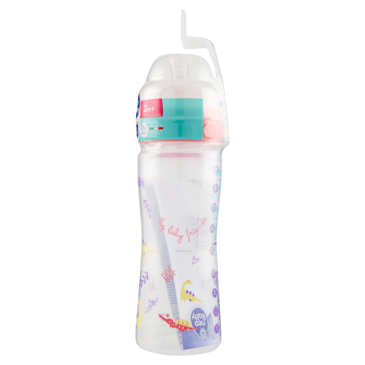 Biberon pp silicone 250ml dino rosa - Immagine 21