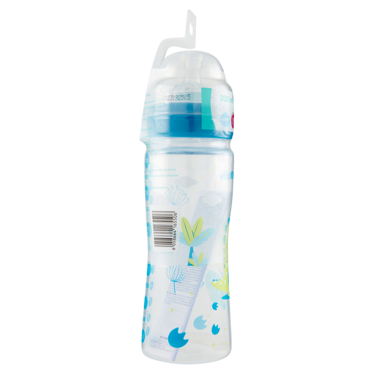 Biberon pp silicone 330ml dino blu - Immagine 21