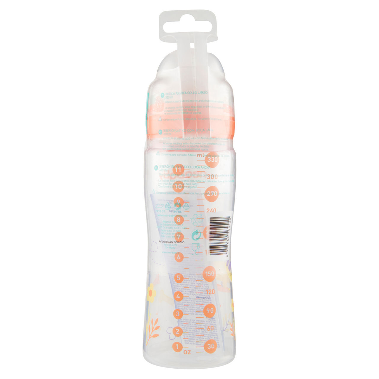 Biberon pp silicone 330ml dino arancio - Immagine 51